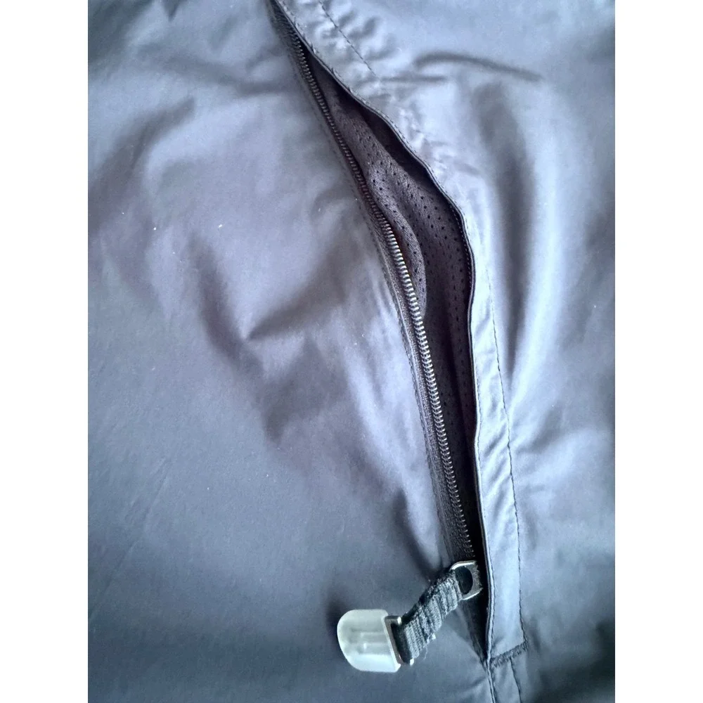 Adidas Mens Short Sleeve Windbreaker Pullover Black Grey Mock Neck‎ Golf Top
